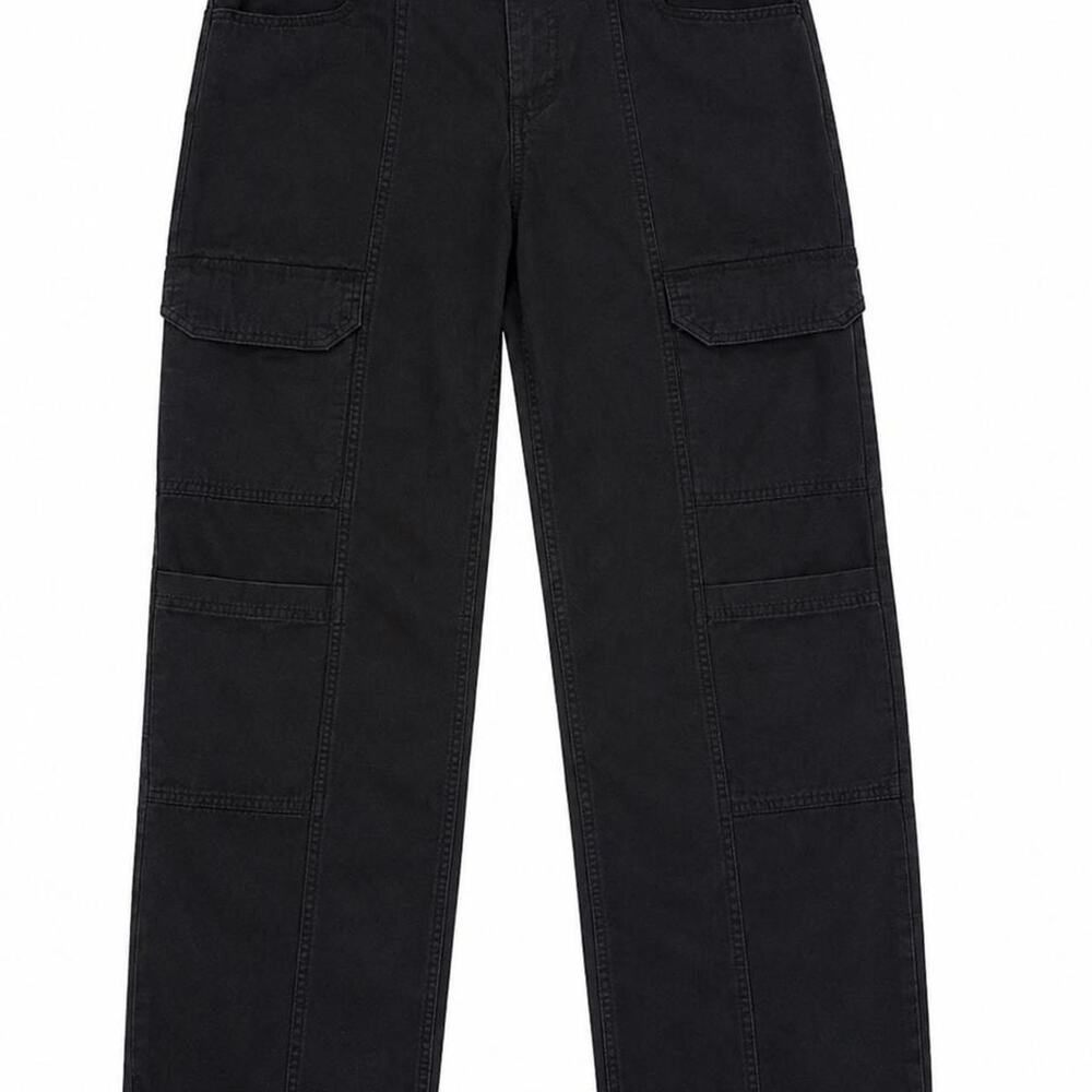 Black utility cargo pants